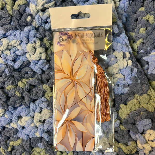 Stained Glass Flowers Metal Bookmark 2