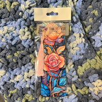 Stained Glass Flower Metal Bookmark 1
