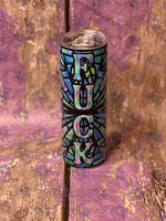 Fuck Stained Glass Style Tumbler