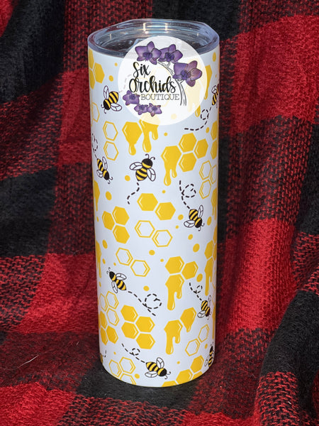 Bees and Honeycomb Tumbler