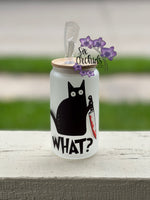 Knife Cat Glass Can