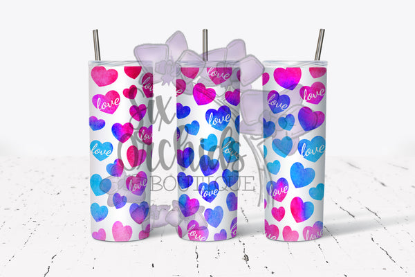 Hearts 3 Tumbler