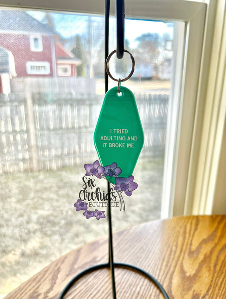 I Tried Adulting Motel Style Keychain