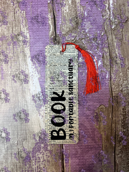 Book Definition Metal Bookmark