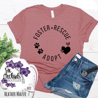 Foster Rescue Adopt Black Print